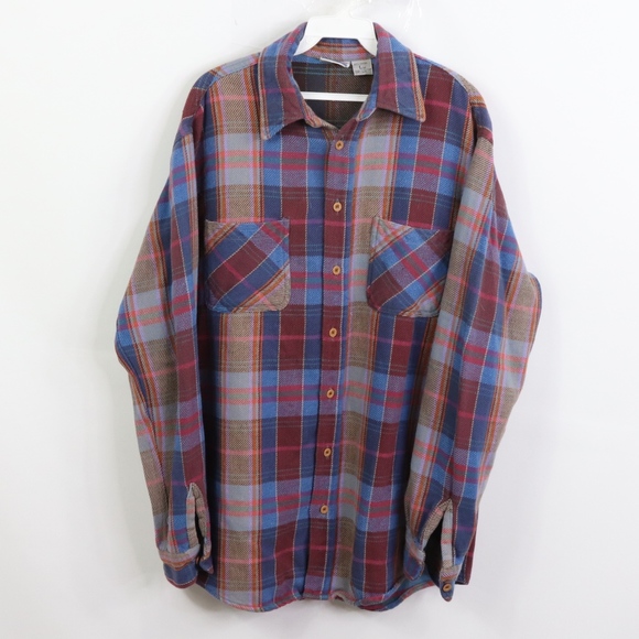 80s BIG MAC Heavy Flannel shirt USA製 Vintage Big Mac Flannel Shirt Button XL USA Made 80s Tall